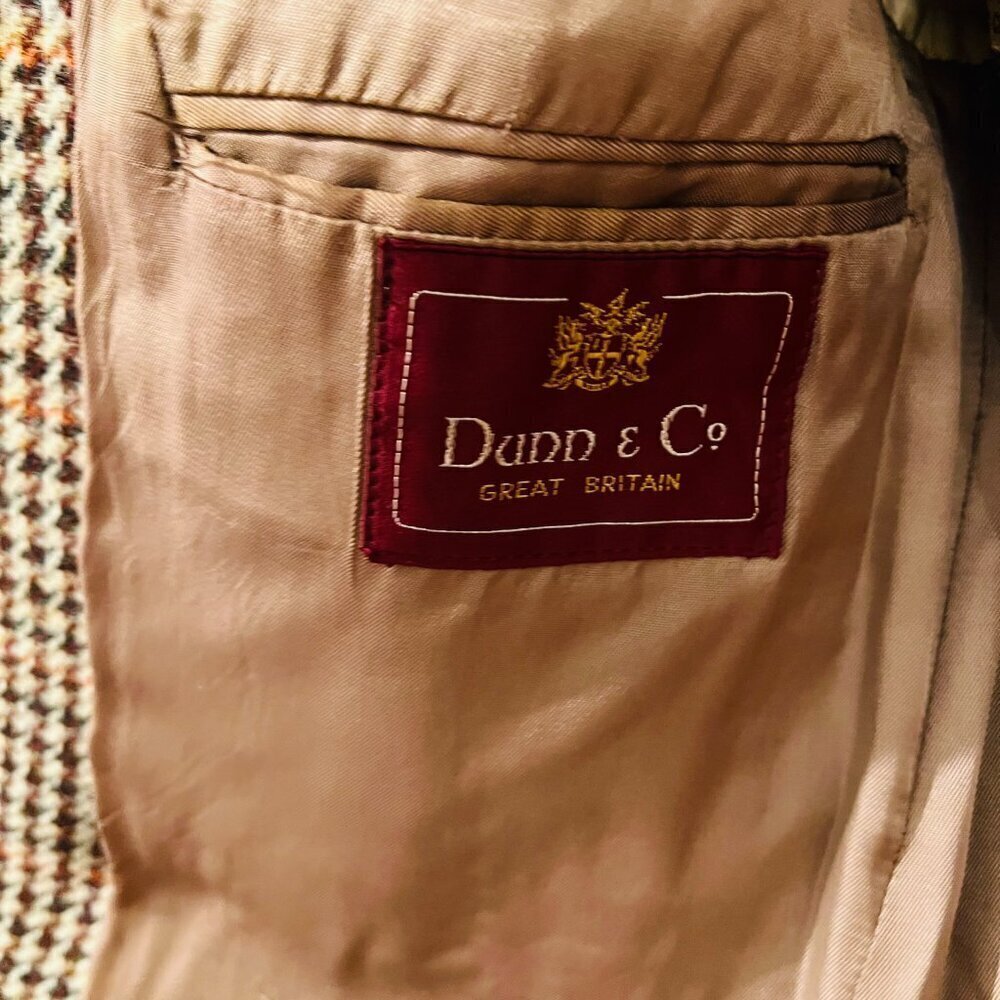 Vintage Dunn & Co. Men’s Tweed Jacket 41 R Multi Color Harris Tweed Blazer Sport - Picture 8 of 16
